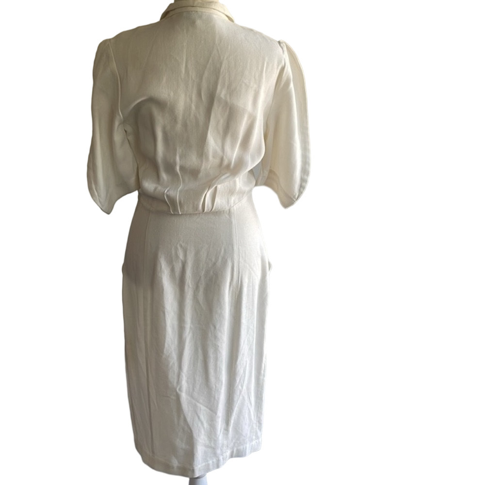 Vintage Thierry Mugler White Linen Shirt Dress – Rare Collector Piece – EU 40 - Picture 6 of 6